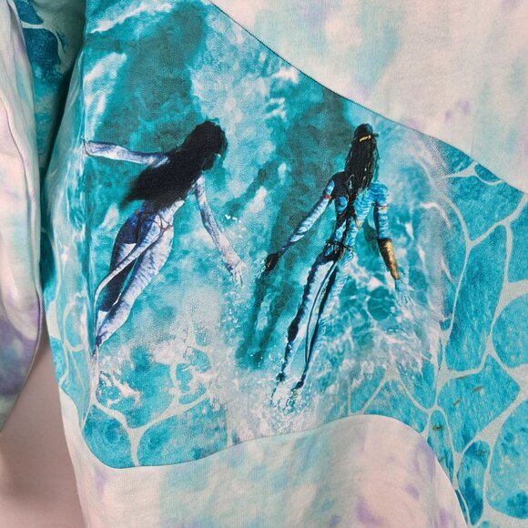 Disney Avatar Spirit Jersey The Way Of Water Large Turqoise 2023 Tie-Die - Picture 3 of 12